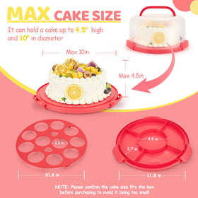 Ohuhu cake carrier with twelve-inch base diameter for larger desserts