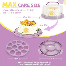 Ohuhu cake holder fits 10 inch cake and extra cupcakes