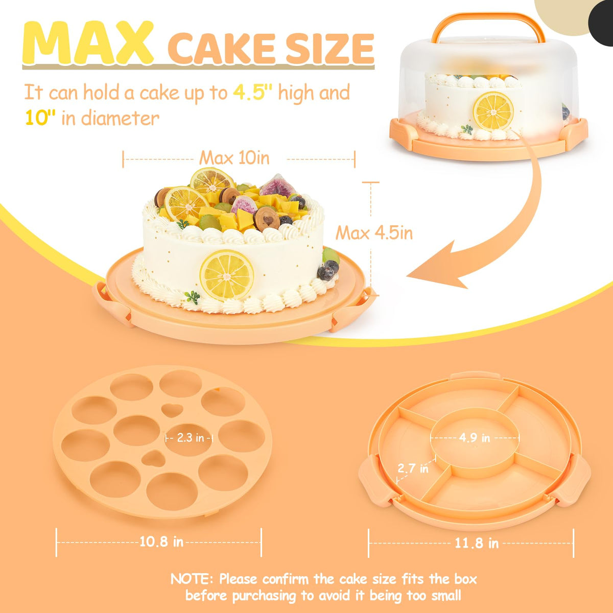 Ohuhu cake stand base diameter highlights room for large cakes.