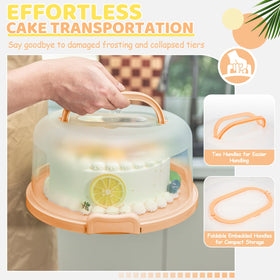 Ohuhu cake stand with cupcakes tray shows compact display for treats.