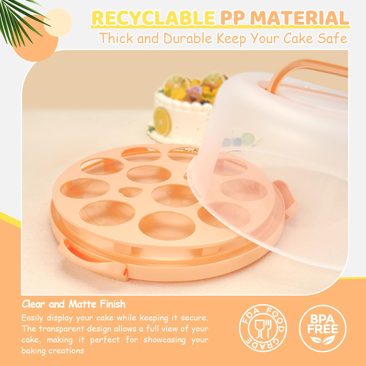 Ohuhu cake stand folding handles ease carrying and storage.