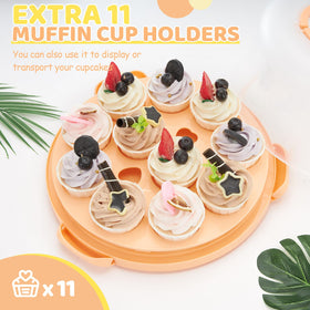 Ohuhu cake stand locking clips secure the lid during transport.