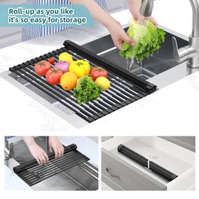 Ohuhu dish drying rack easy clean and dishwasher safe