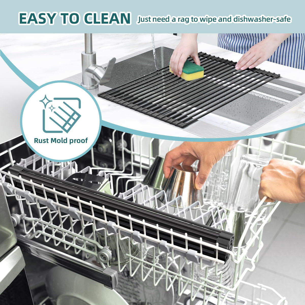 Ohuhu easy-clean design is dishwasher-safe or wipe-clean.