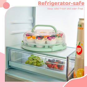 Ohuhu dishwasher-safe cake keeper for quick cleaning after party.