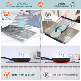 Ohuhu heat-resistant drying mat withstands hot pots and pans.