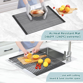 Ohuhu heat-resistant mat doubles as a trivet for hot pots and pans.