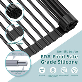 Ohuhu heavy-duty rack supports up to 100 pounds of cookware safely.