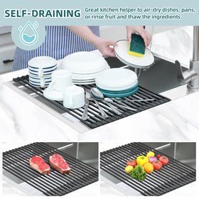 Ohuhu heavy-duty rack supports up to 100 lbs for busy kitchens.