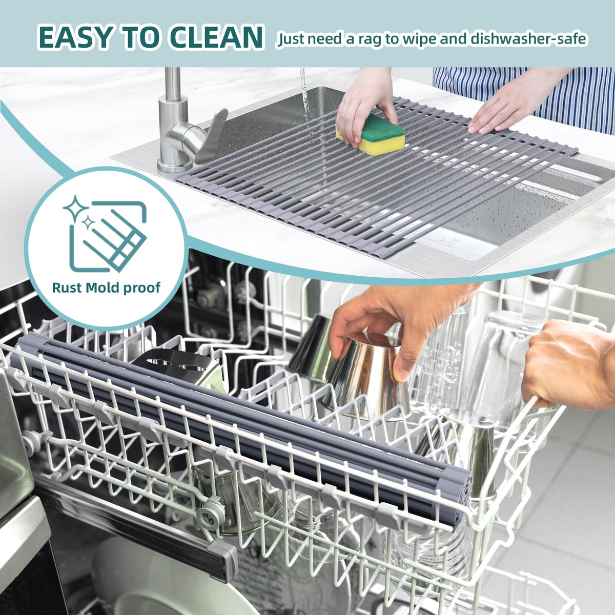 Ohuhu multipurpose kitchen drying mat doubles as a trivet.