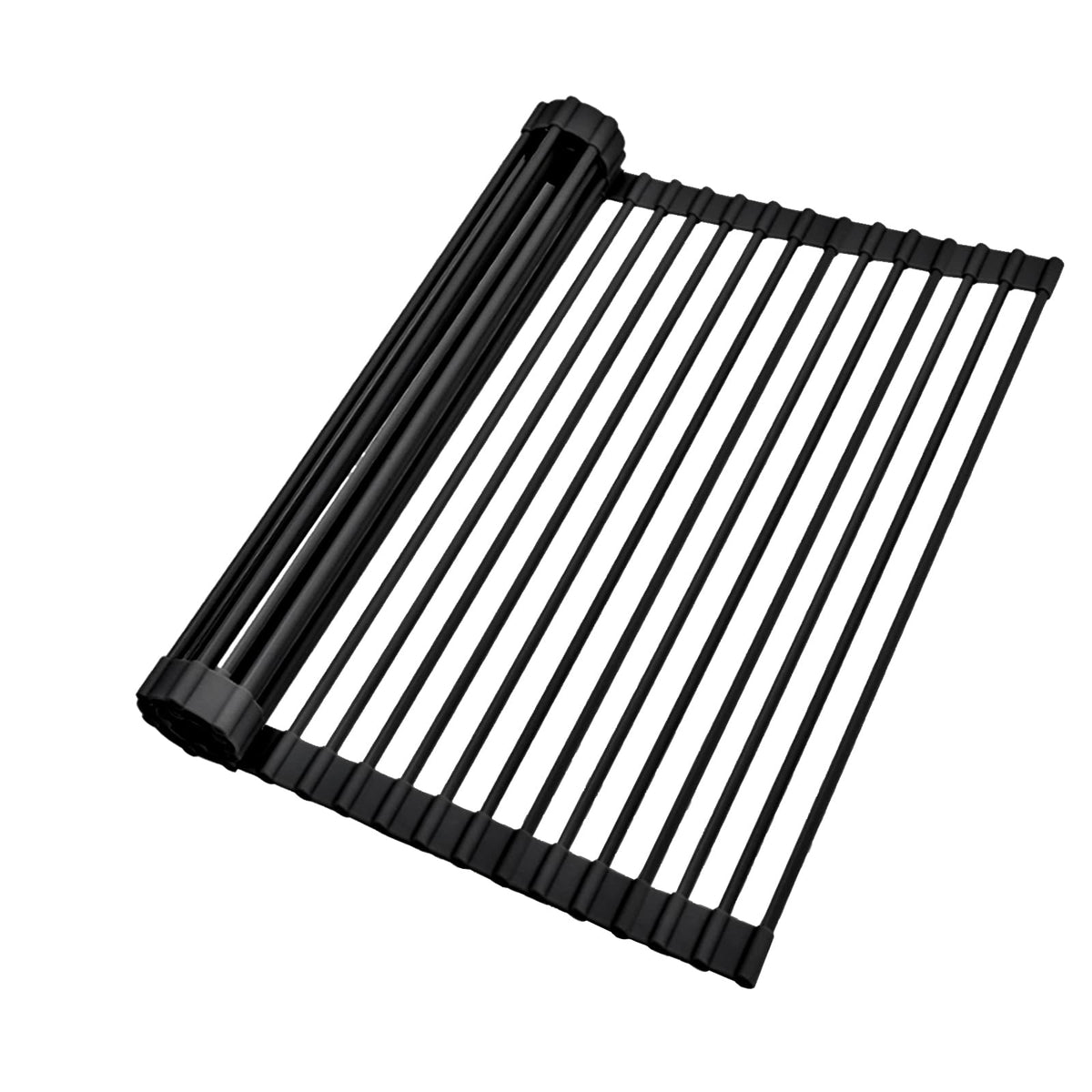 Ohuhu over sink dish drainer roll-up shows easy setup for compact kitchens