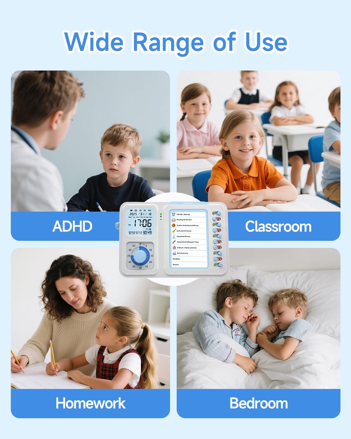 OIJ Visual Timer adjustable reminder modes adapt to quiet spaces and different needs