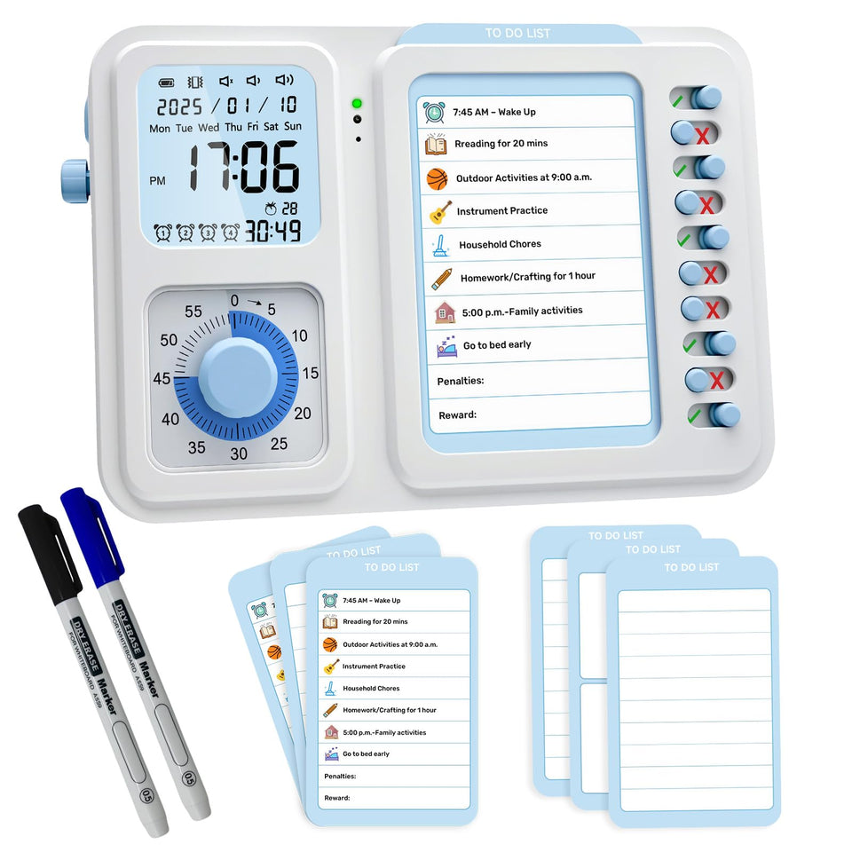 OIJ Visual Timer with planning board supports structured learning for kids