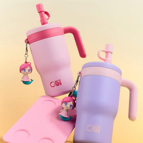 OISIZ kids tumbler with animal accessory for personalization