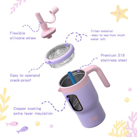 OISIZ 14oz tumbler dust-proof cover keeps the straw clean outdoors.