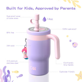 OISIZ transparent lid helps parents see water level at a glance.