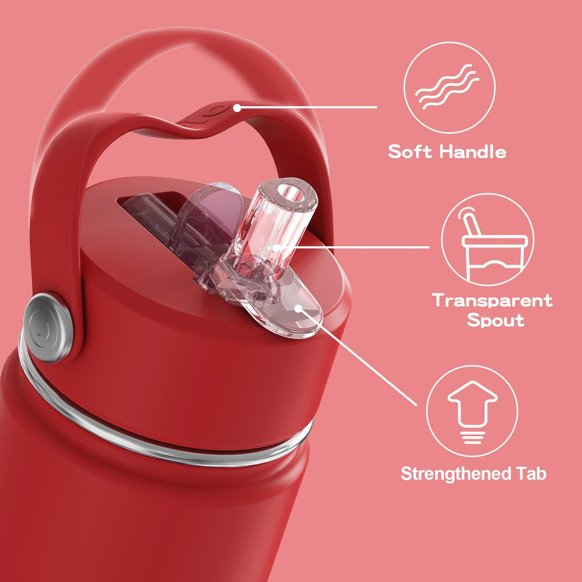 OISIZ Kids bottle with spill-proof straw ensures smooth sips during activities