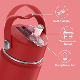 OISIZ Kids bottle with spill-proof straw ensures smooth sips during activities