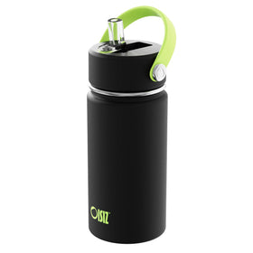 OISIZ Kids water bottle with straw lid ensures easy sipping at school.