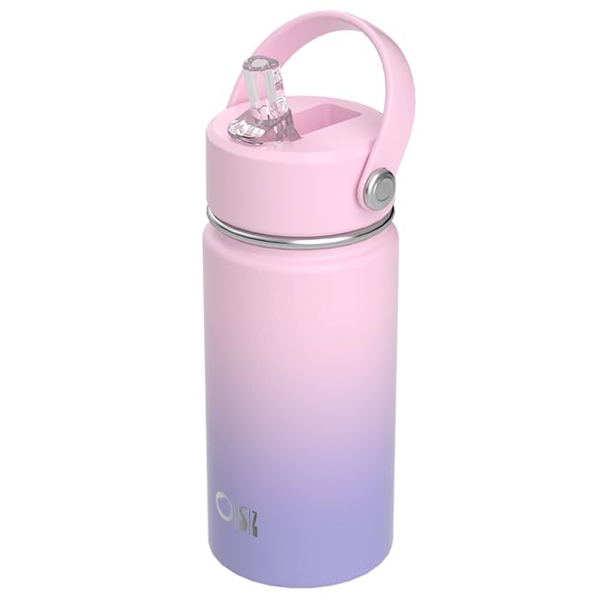 OISIZ Kids bottle with straw lid keeps beverages cold during school days.