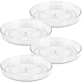 Oizeir Clear Lazy Susan Turntable on counter organizing spices
