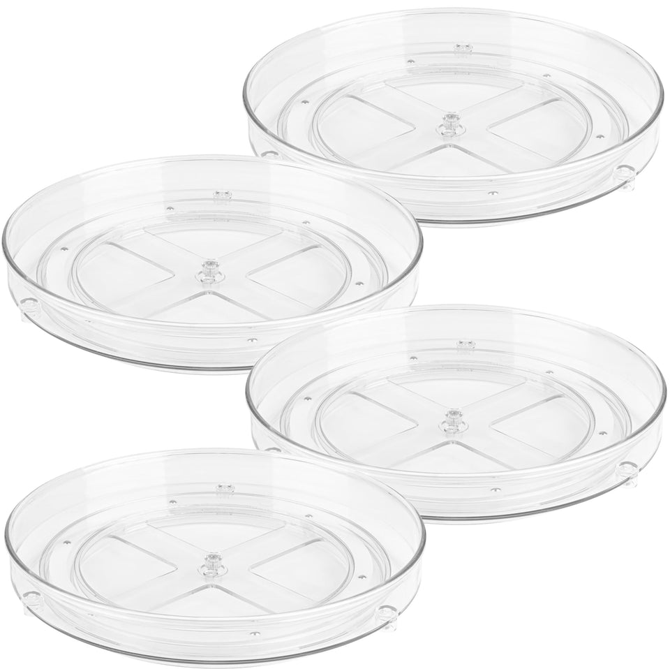 Oizeir Clear Lazy Susan Turntable on counter organizing spices