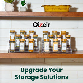 Oizeir Clear Spice Rack easy-clean surfaces simplify maintenance and daily use.