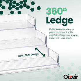 Oizeir Clear Spice Rack stable base supports heavy jars without wobble.
