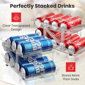 Oizeir expandable soda can dispenser close-up of durable thick plastic construction.
