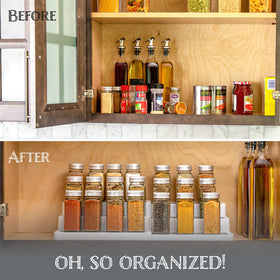 Oizeir white-grey finish blends with modern kitchen decor.