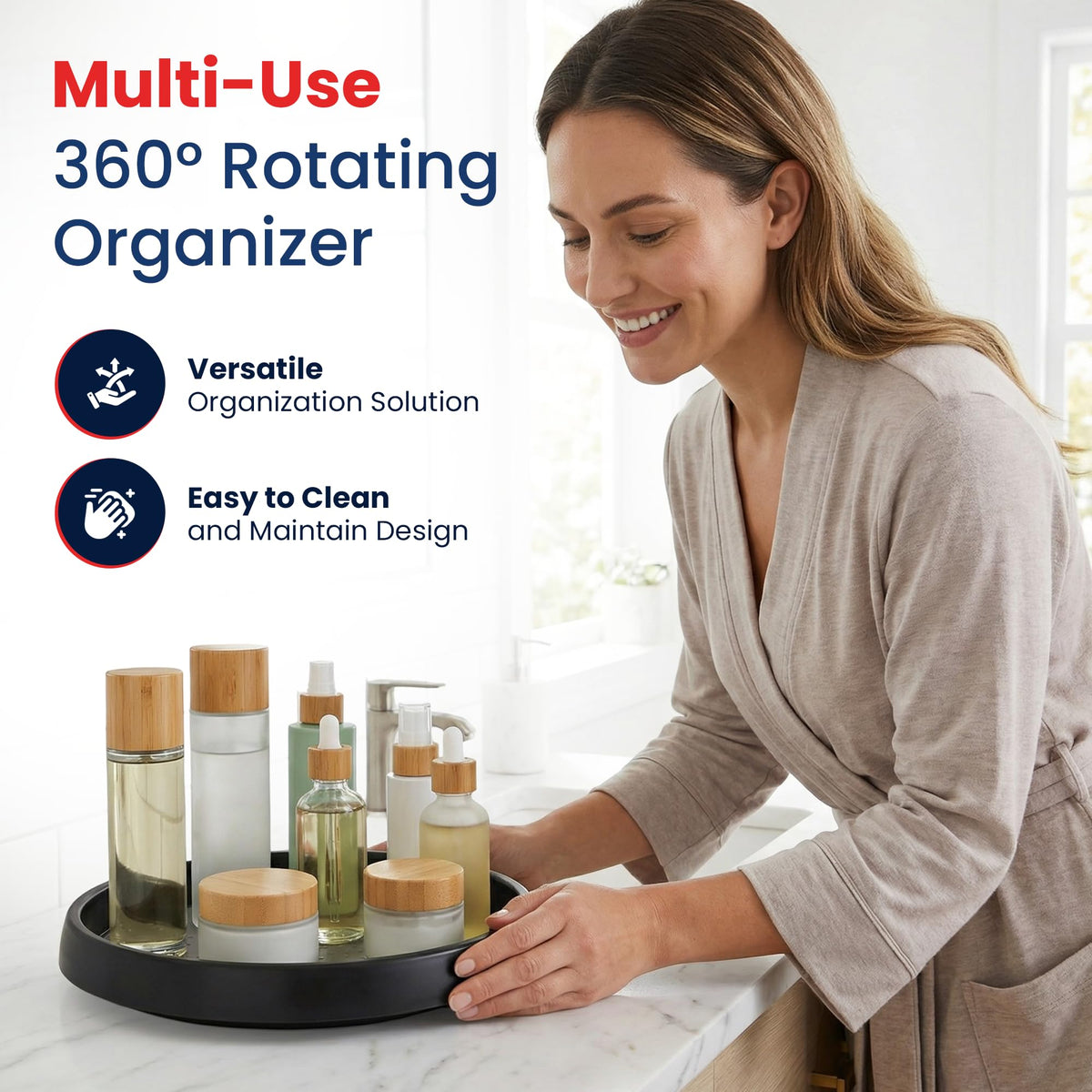 Oizeir 10-inch Lazy Susan helps pantry layouts maximize space and accessibility.