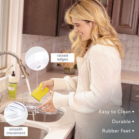 Oizeir Lazy Susan bathroom cosmetics within easy reach.