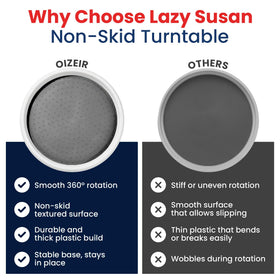 Oizeir Lazy Susan 4-pack adapts to bathroom storage and drawers