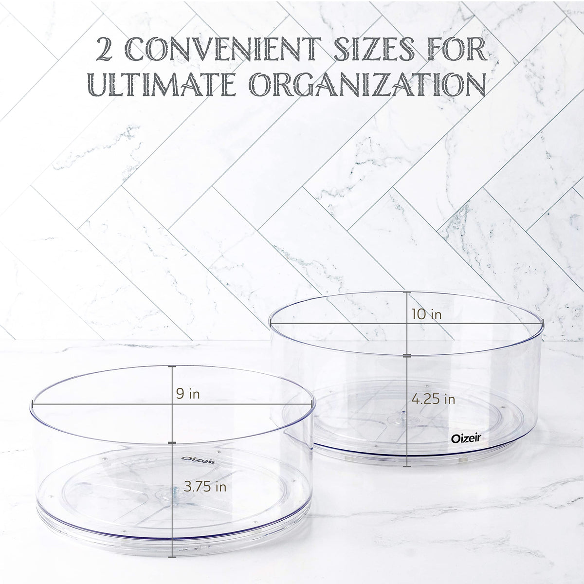 Oizeir Lazy Susan large 11.8 inch ideal for cosmetics and condiments.