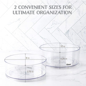 Oizeir Lazy Susan large 11.8 inch ideal for cosmetics and condiments.