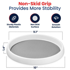 Oizeir Lazy Susan pantry organizer on fridge shelf for quick meals