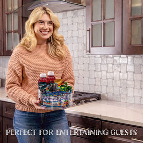 Oizeir Lazy Susan transparent acrylic blends with any décor.