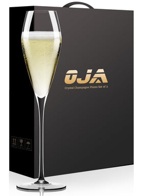 OJA champagne flutes set of 2, ideal for weddings and toasts.