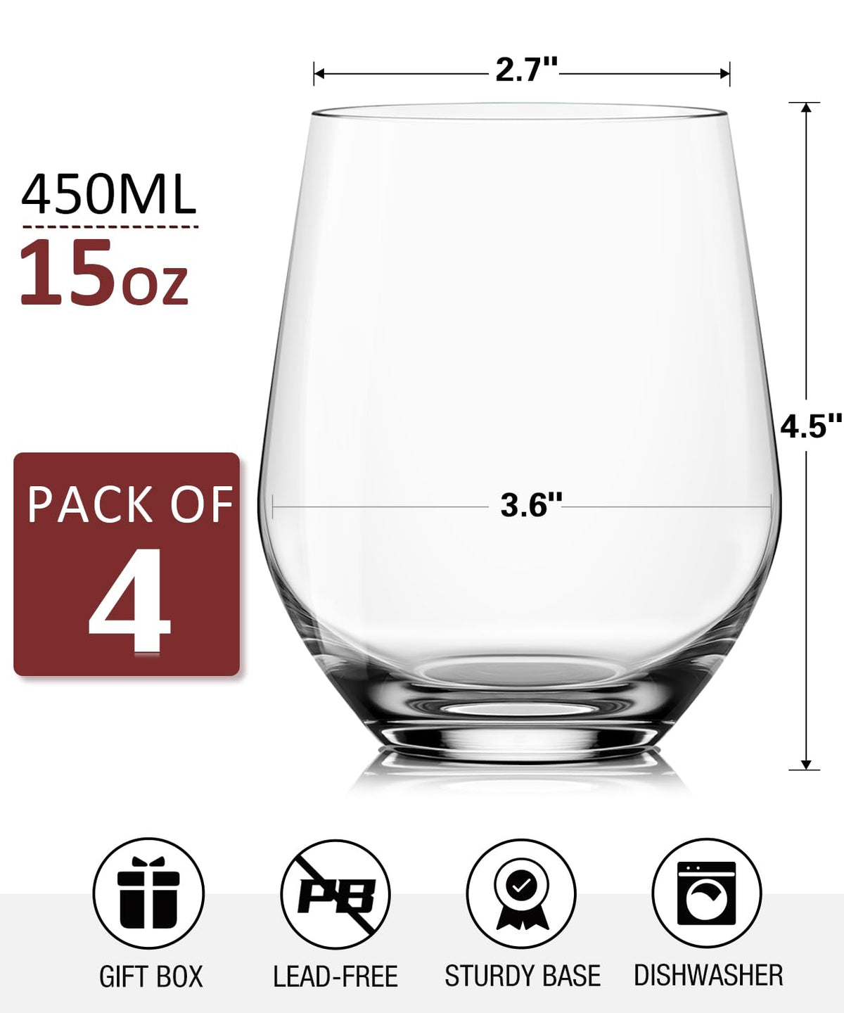 OJA daily-use wine glasses set for effortless dining and entertaining