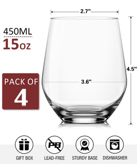 OJA daily-use wine glasses set for effortless dining and entertaining
