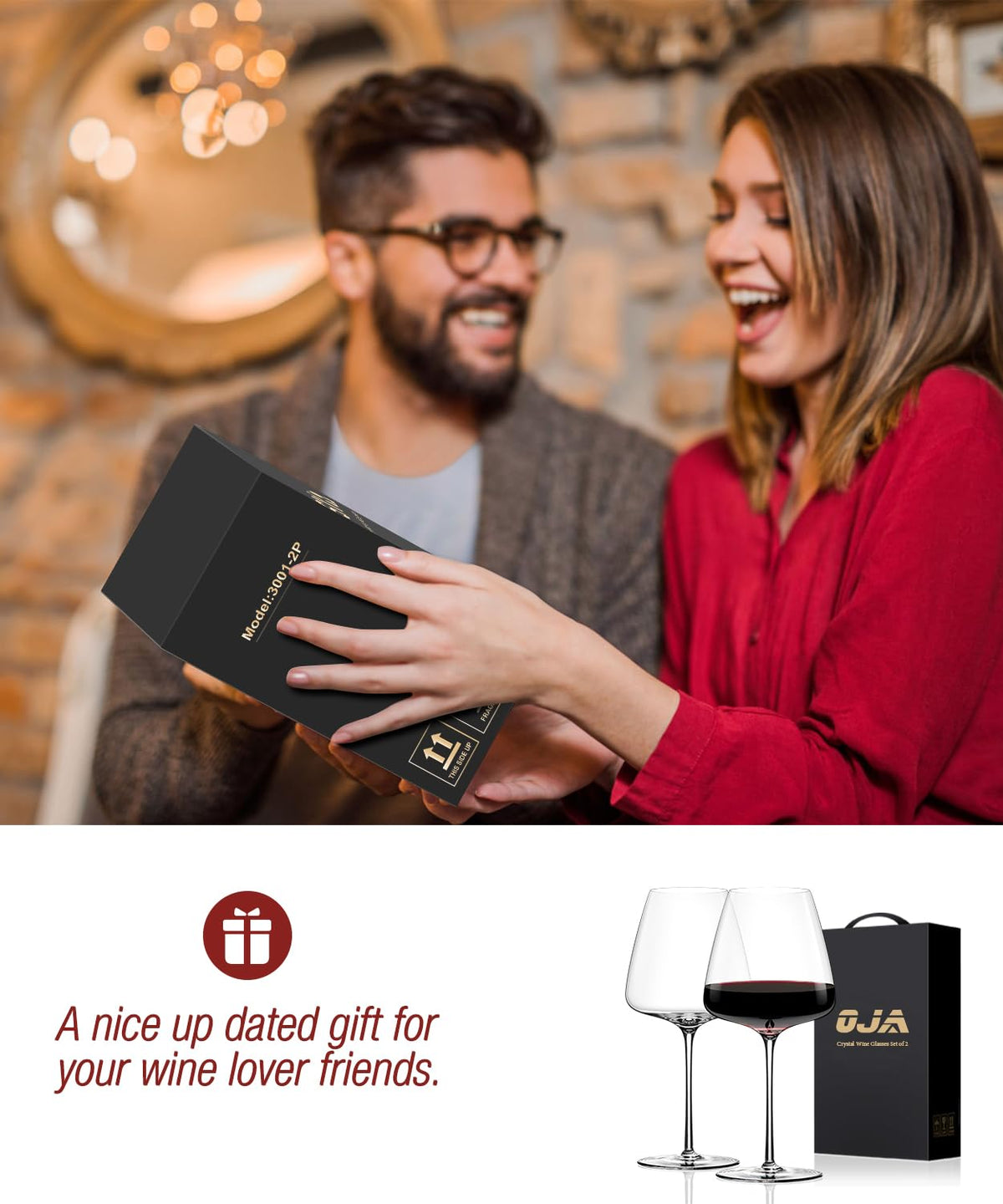 OJA crystal glasses require hand washing to preserve finish