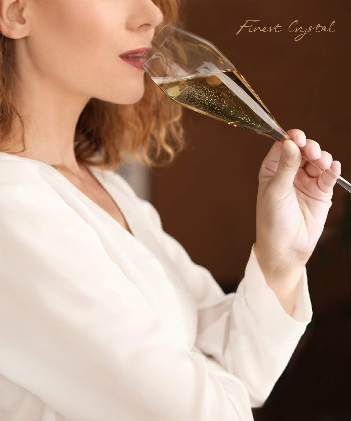 OJA lead-free crystal champagne glasses, elegant and safe.