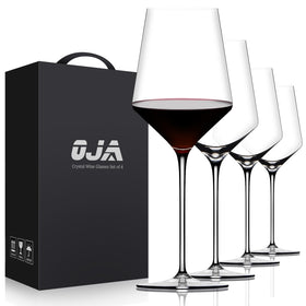 OJA red wine glasses set of 4 on table, ideal for daily use.