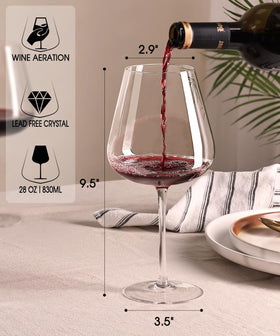 OJA red wine glasses two-stem design offers graceful handling and balance