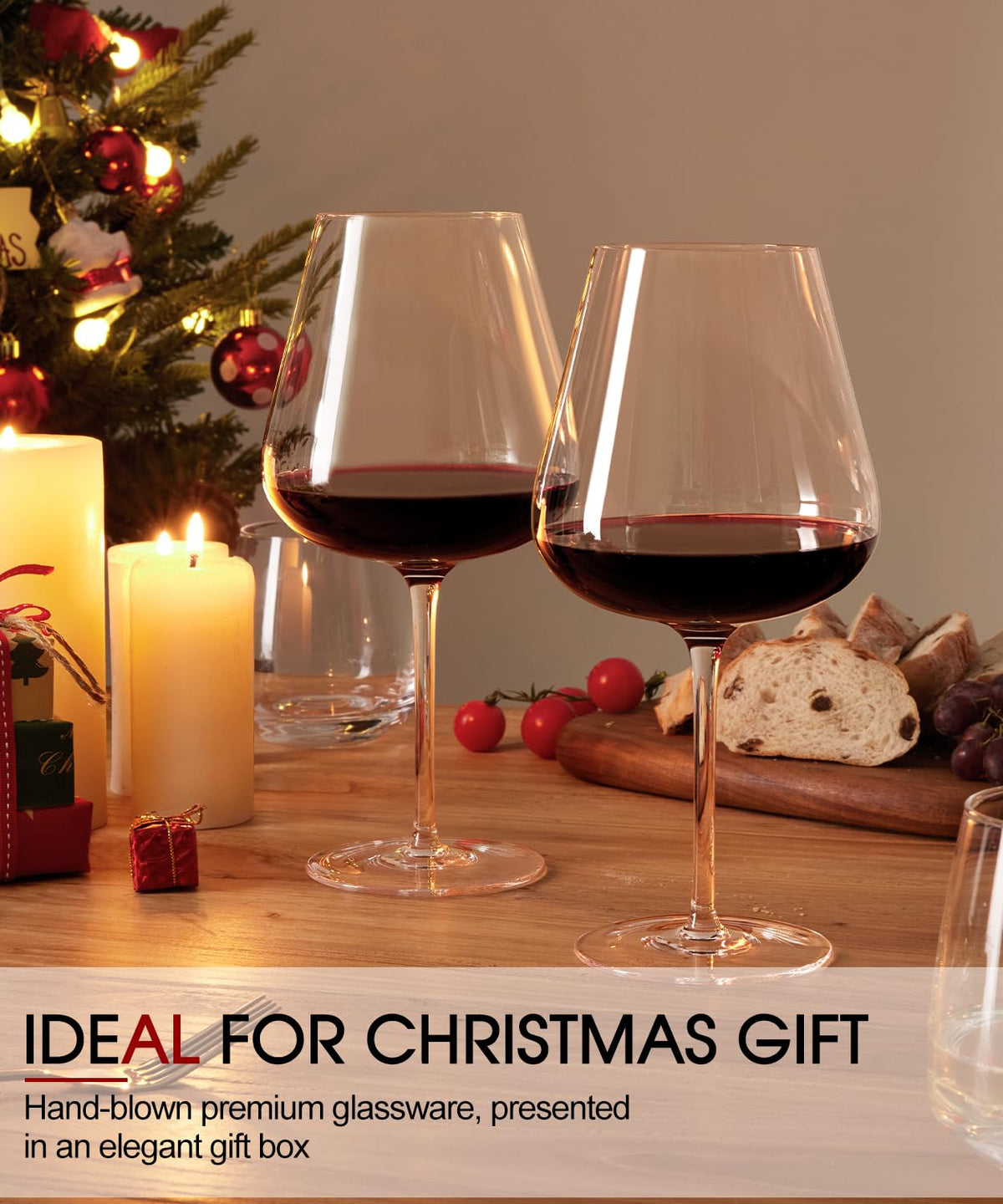 OJA red wine glasses ultra-clear thin rim improves wine perception during sips