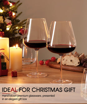 OJA red wine glasses ultra-clear thin rim improves wine perception during sips