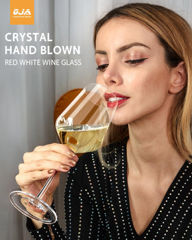 OJA tulip-shaped wine glass bowl to enhance aroma and taste.