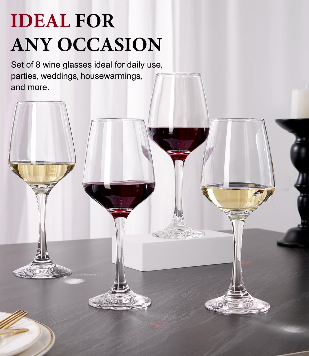 OJA conical bowl promotes aeration, enhancing aroma for red and white wines