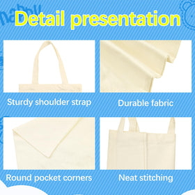 OKBA sublimation canvas bag customizable-blank, ready for paints, embroidery, or vinyl.