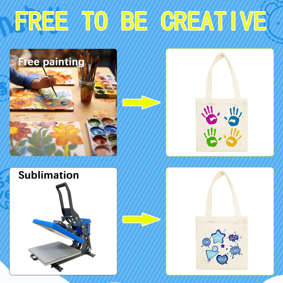 OKBA DIY-friendly bag for painting or crafts, inspiring kids and adults.